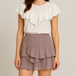 Ninesix NY 96 - Soft woven mini skirt